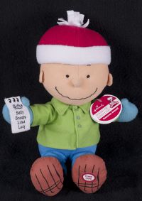 Hallmark Peanuts Charlie Brown Picking Perfect Gift Talking Christmas Plush